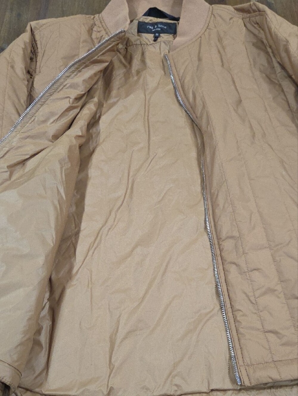 rag & bone Quilted Lightweight Jacket in Tan - Picture 8 of 8